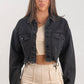 Always Blessed Denim Crop Jacket - Black