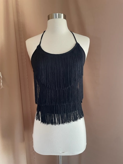 Lola Fringe Layered Backless Top